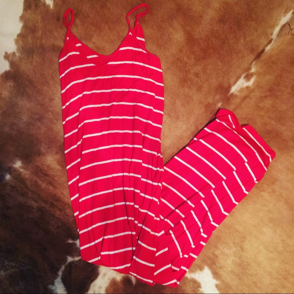 Red Stripe Maxi Dress